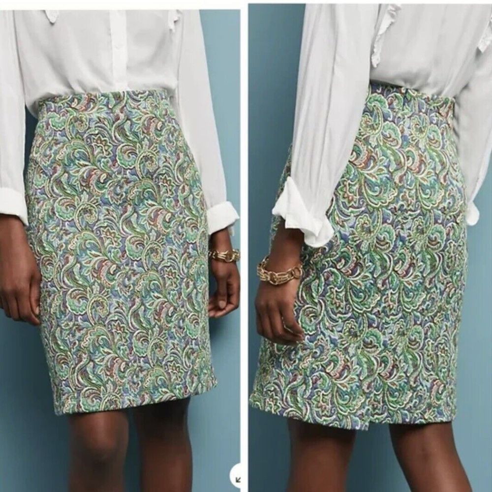 Maeve by Anthropologie Paisley Pencil Skirt